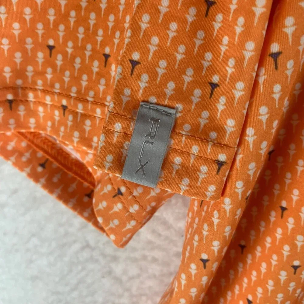 RLX Ralph Lauren Men's B&O Railroad Museum Golf Polo Shirt in Orange Size L 8971